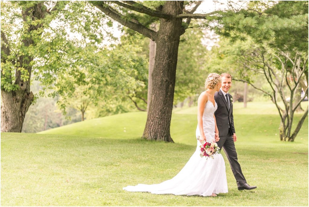 Bride and Groom Walking