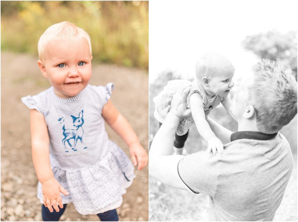 Norfolk County trail family session girl and dad