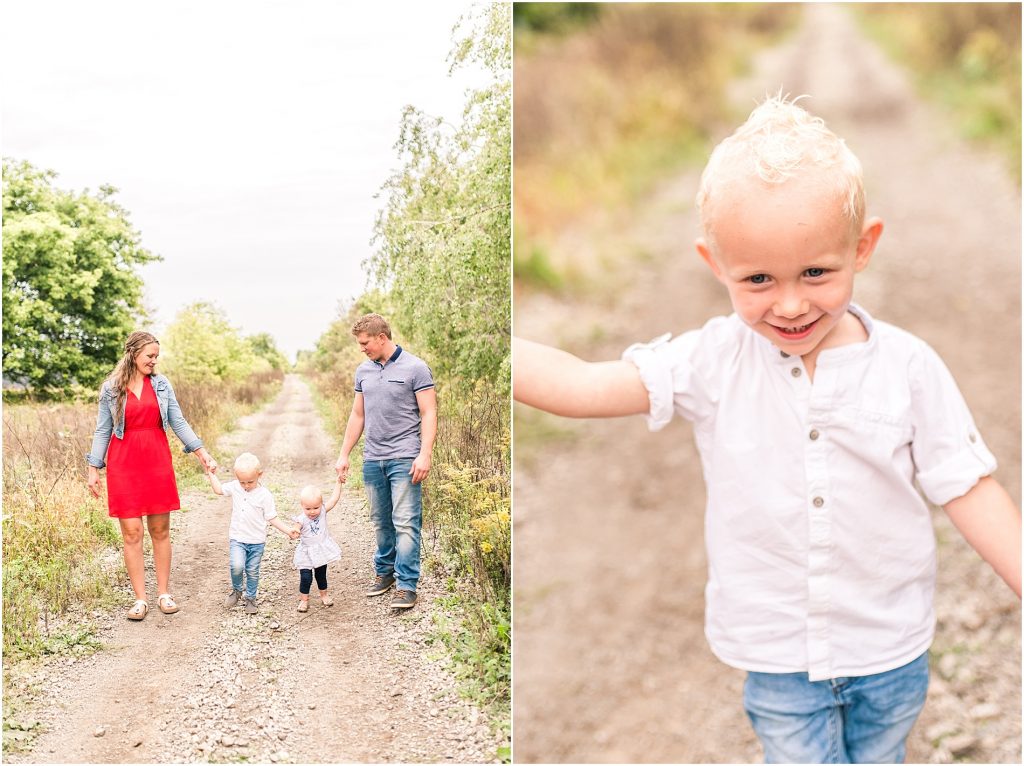 Norfolk County trail family session family walking