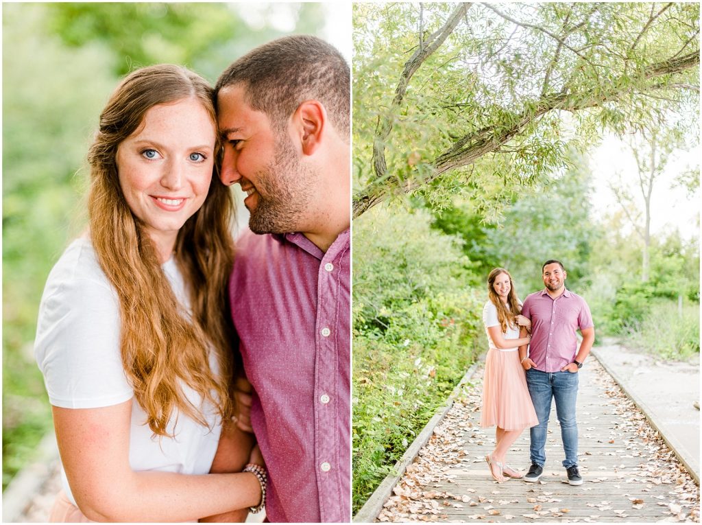 engaged couple fiancé engagement session beach port burwell ontario