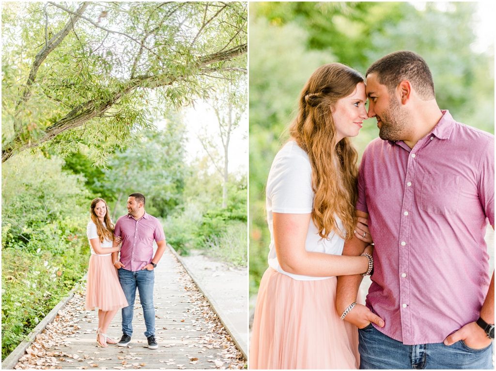 engaged couple fiancé engagement session beach port burwell ontario