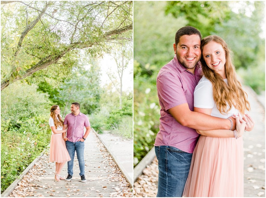 engaged couple fiancé engagement session beach port burwell ontario