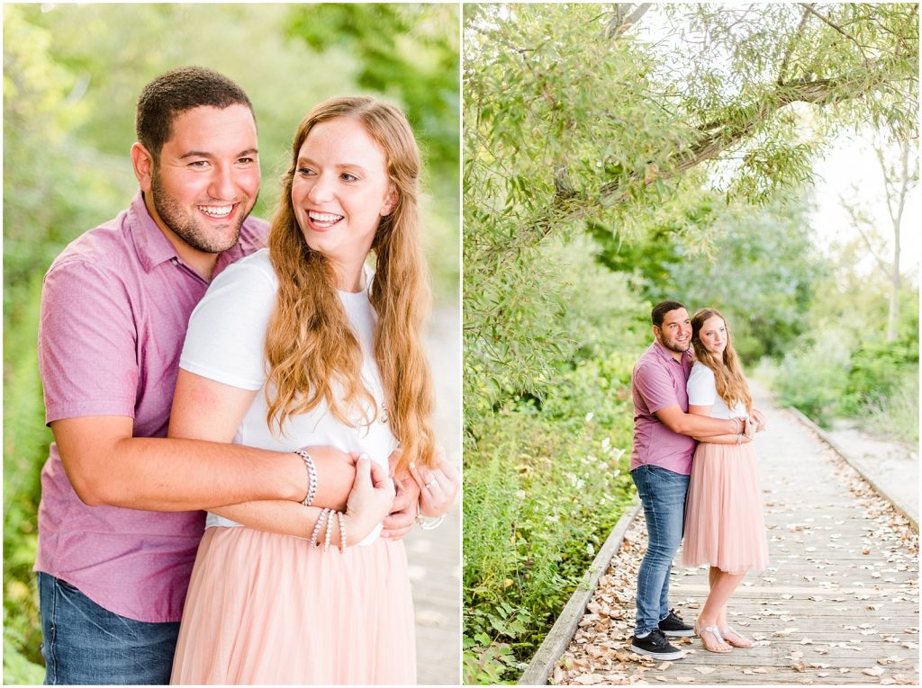 engaged couple fiancé engagement session beach port burwell ontario