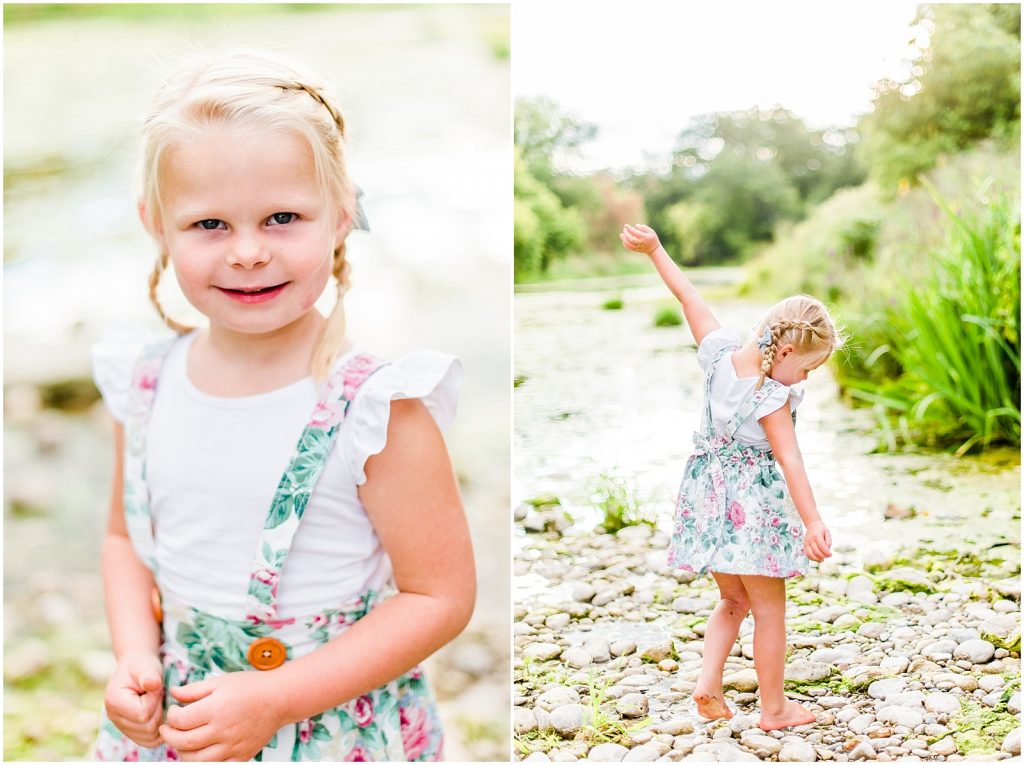 grand river bank brant conservation brantford family session girl dancing