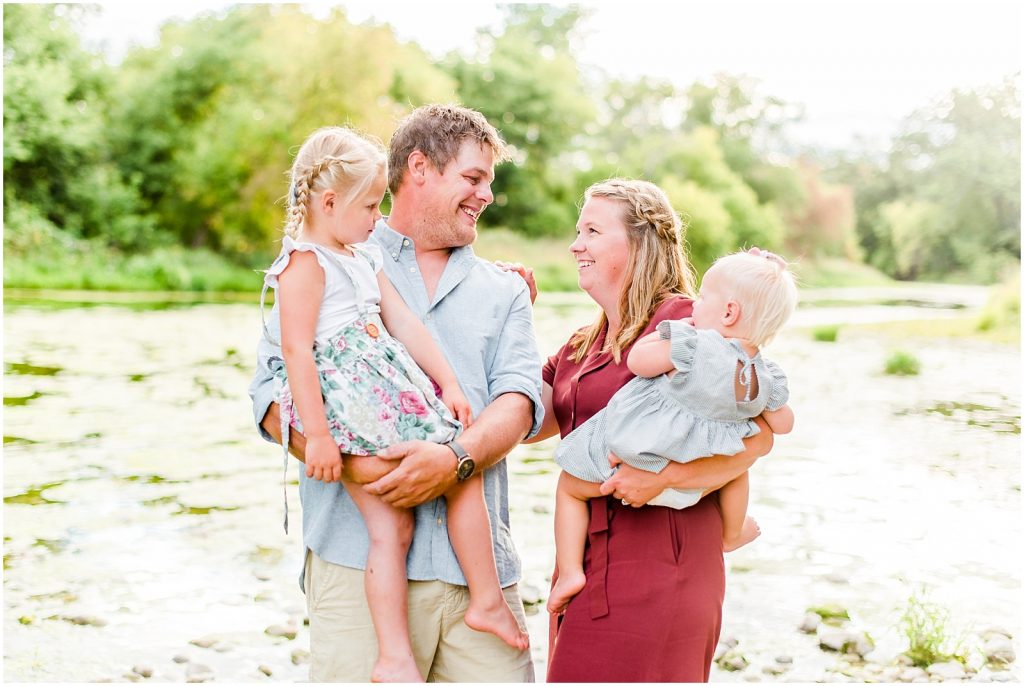 grand river bank brant conservation brantford family session laughing at each other