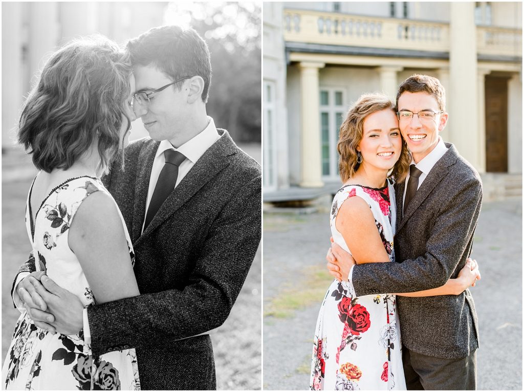 hamilton dundurn castle engagement couple hugging