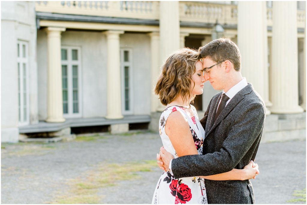 hamilton dundurn castle engagement couple hugging