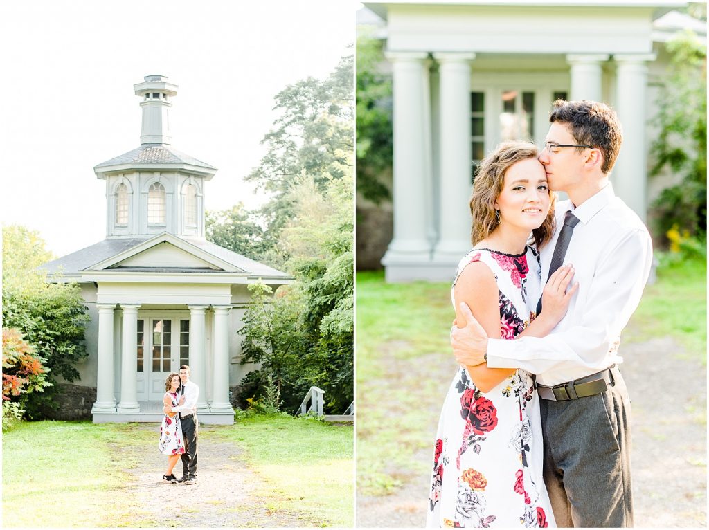 hamilton dundurn castle engagement couple hugging