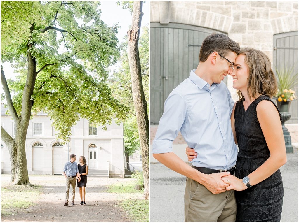 hamilton dundurn castle engagement couple hugging