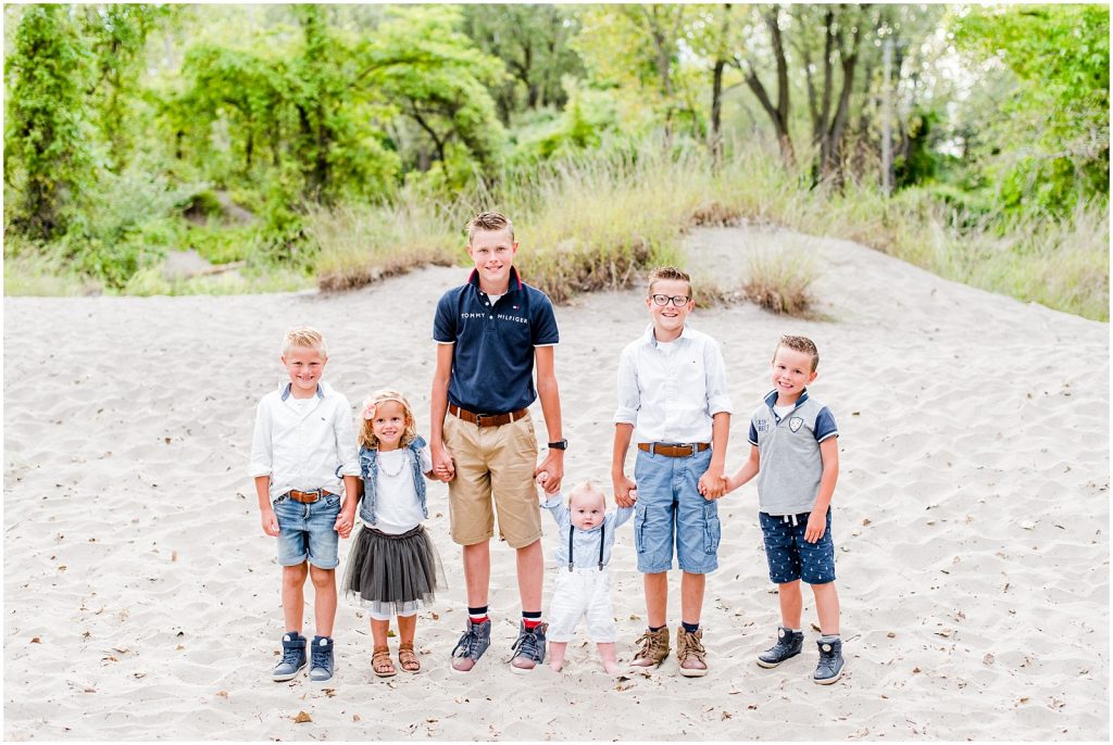 lake erie long point beach family session kids