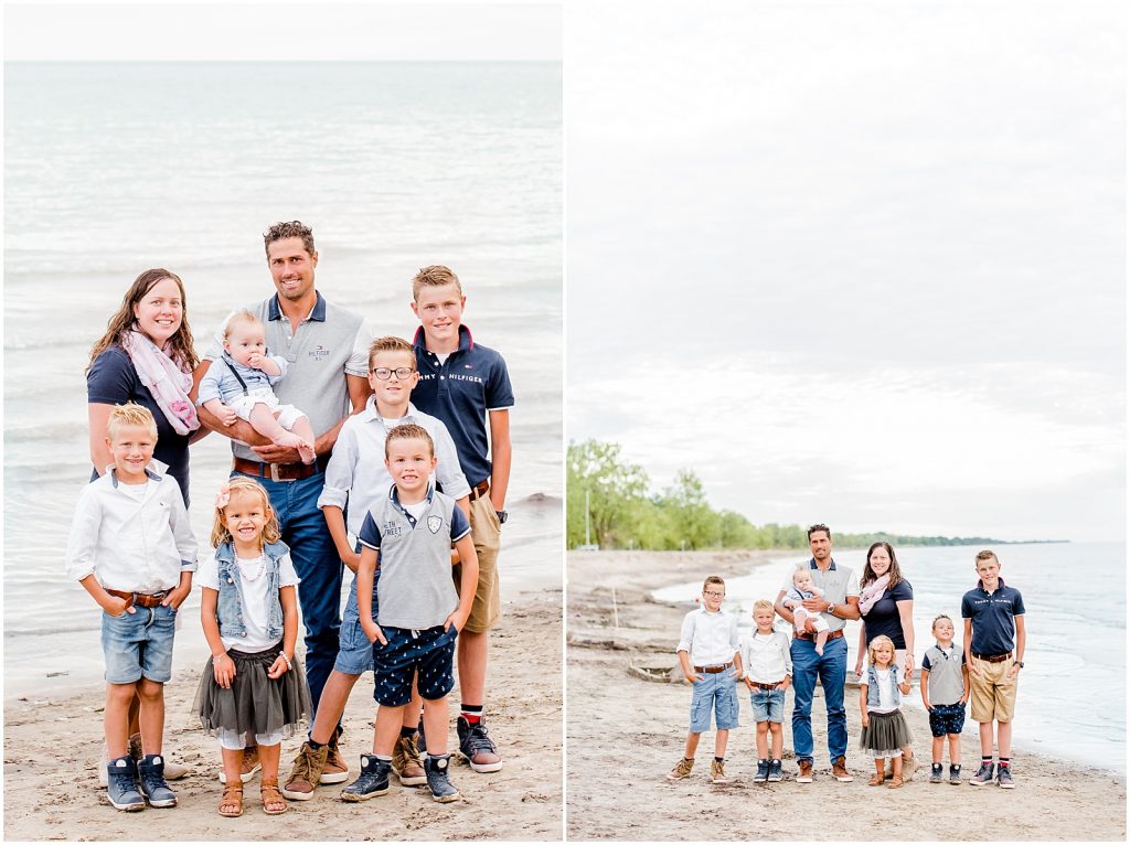 lake erie long point beach family session by water