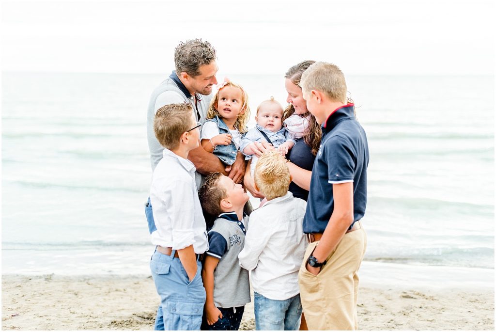 lake erie long point beach family session hugging by water