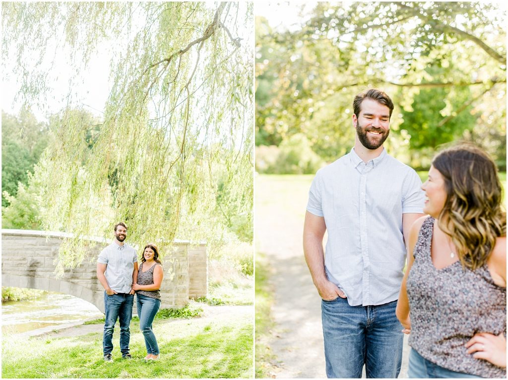 Spencer Gorge Engagement Session couple walking