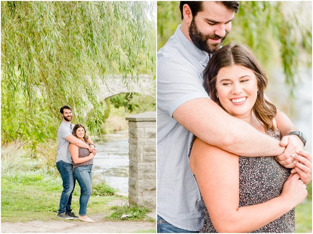 Spencer Gorge Engagement Session couple walking