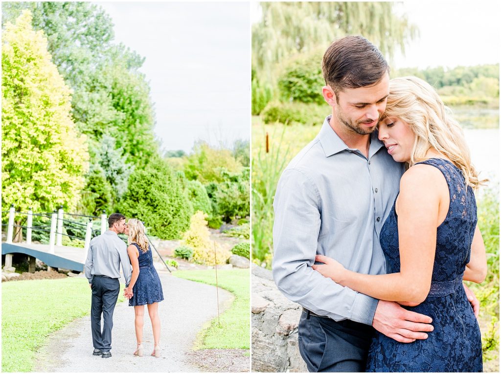 whistling gardens engagement session fiance couple snuggling