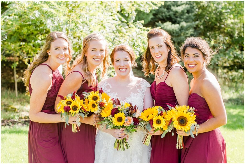 St. Mary's Countryside Wedding bride and bridesmaids laughing