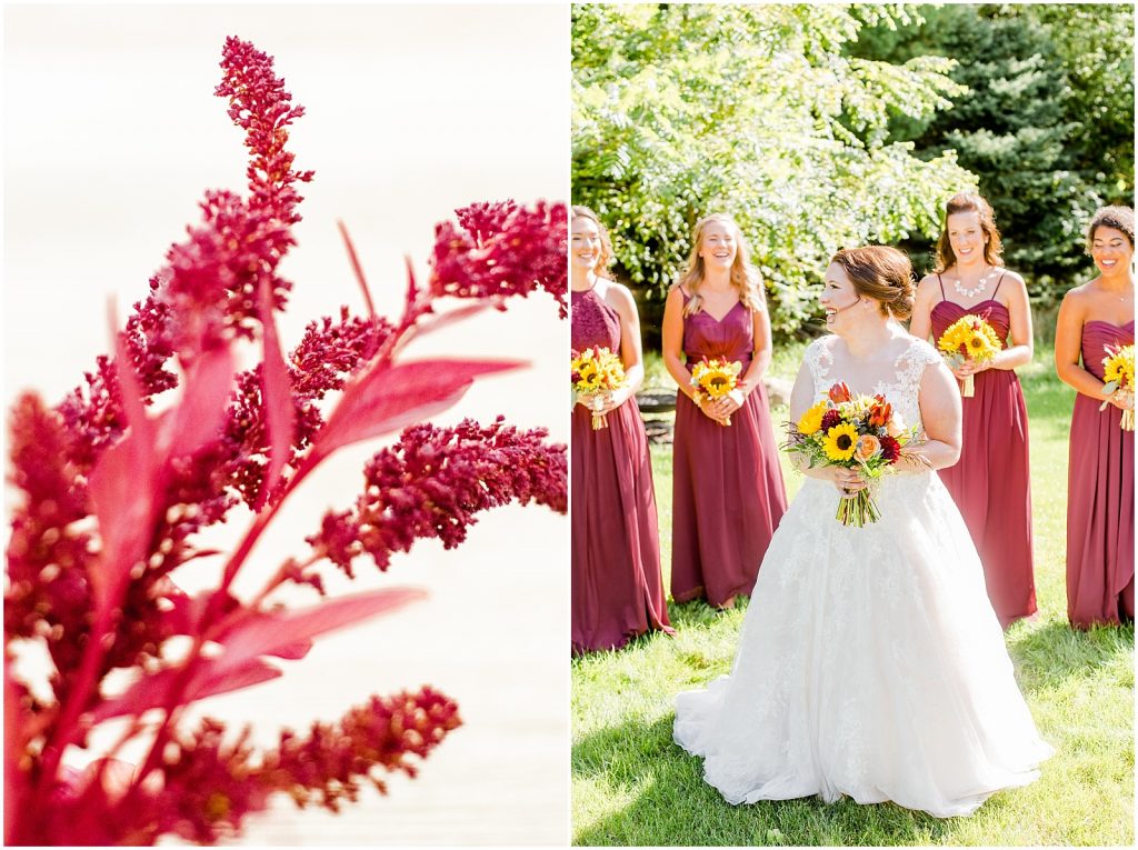 St. Mary's Countryside Wedding bride and bridesmaids walking