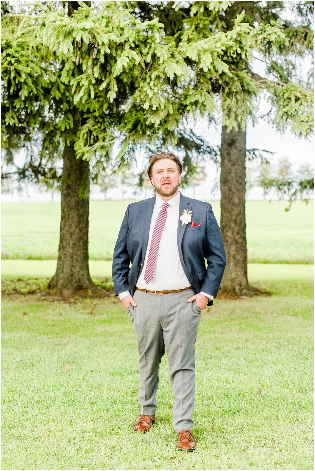 St. Mary's Countryside Wedding groom walking