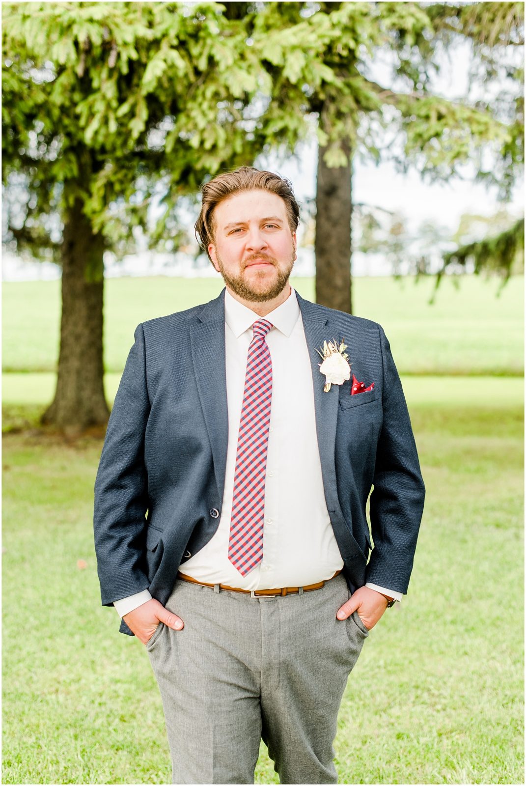 St. Mary's Countryside Wedding groom with hands in his pocket