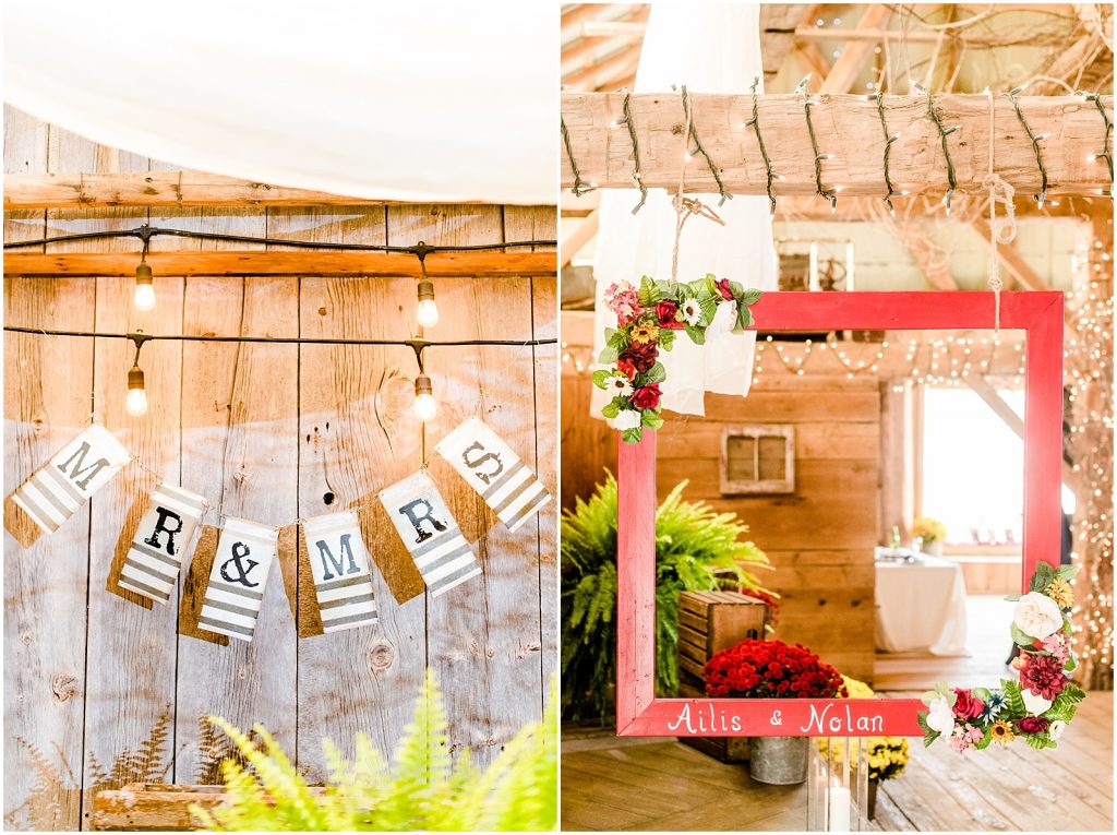 St. Mary's Countryside Wedding reception decor