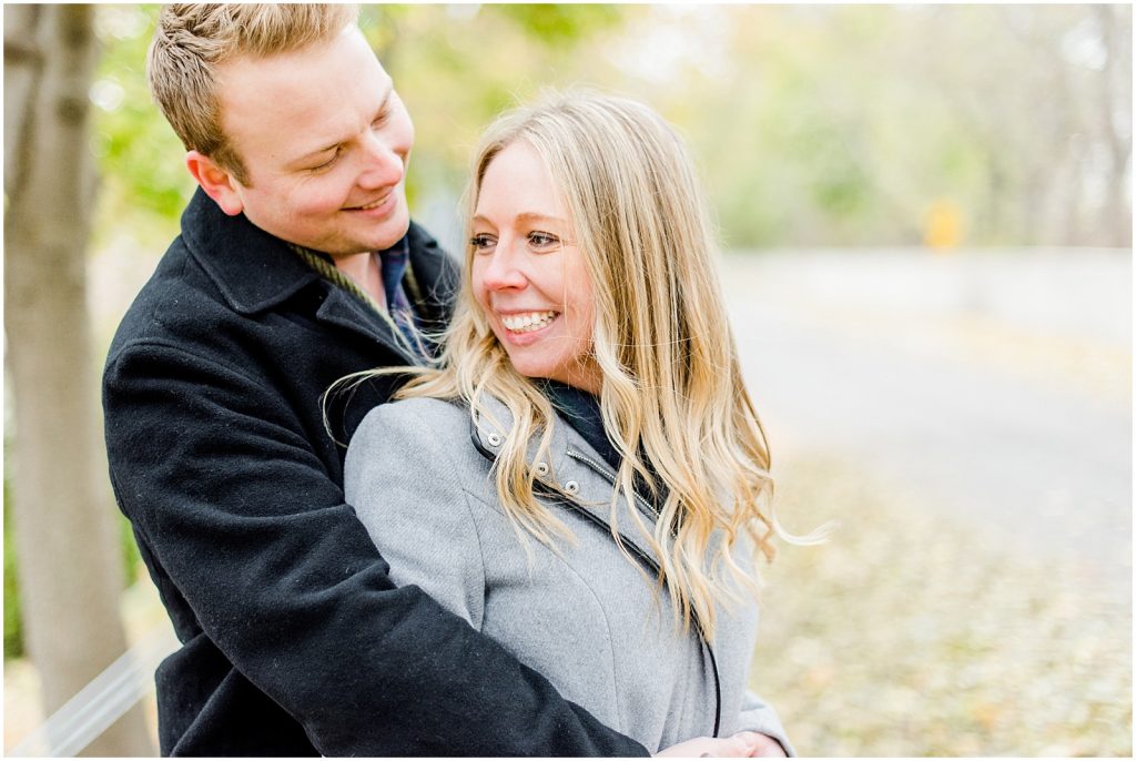 Lorne Park Brantford Engagement Session couple snuggling