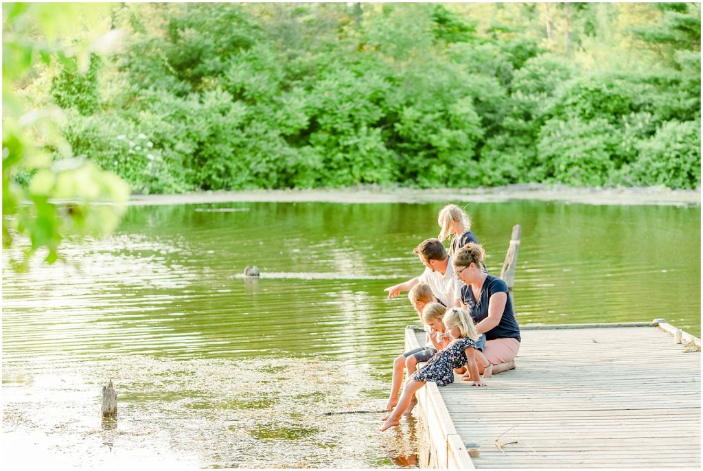 waterford ponds family session on the dock