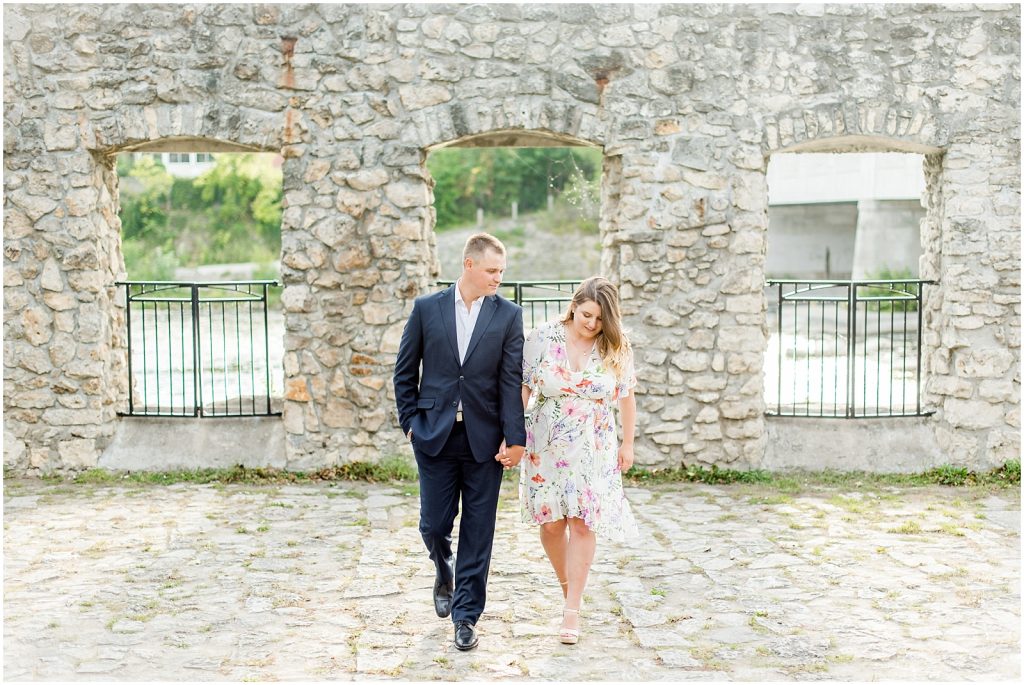 Cambridge Mill Race Park Engagement Session Toronto Wedding Photographer Couple Walking