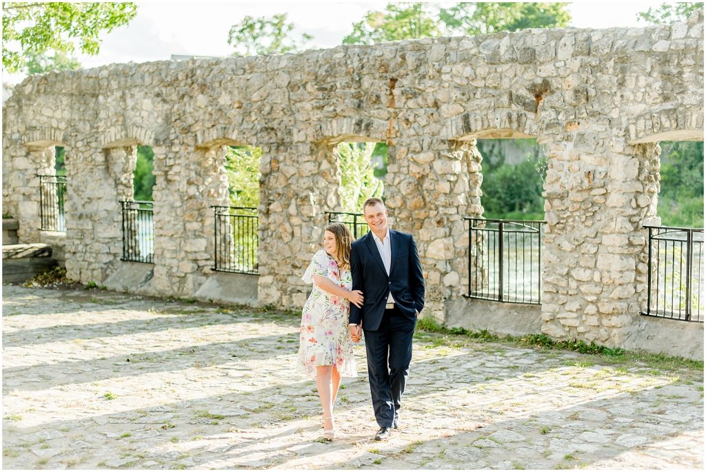 Cambridge Mill Race Park Engagement Session Toronto Wedding Photographer Couple Walking