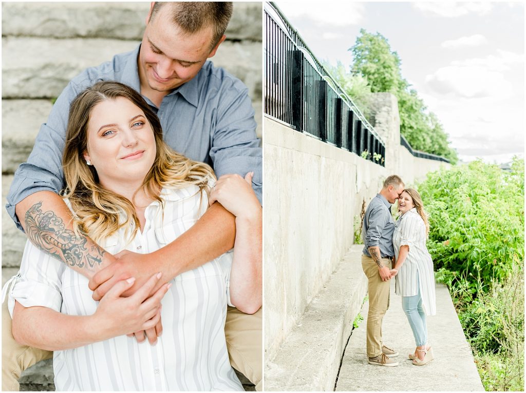 Cambridge Mill Race Park Engagement Session Toronto Wedding Photographer Couple Hugging