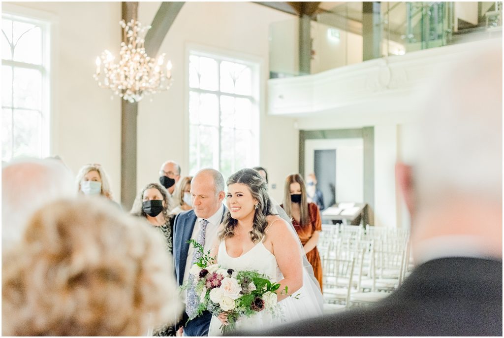 A Sunny Autumn Ancaster Mill Wedding Bride & Groom