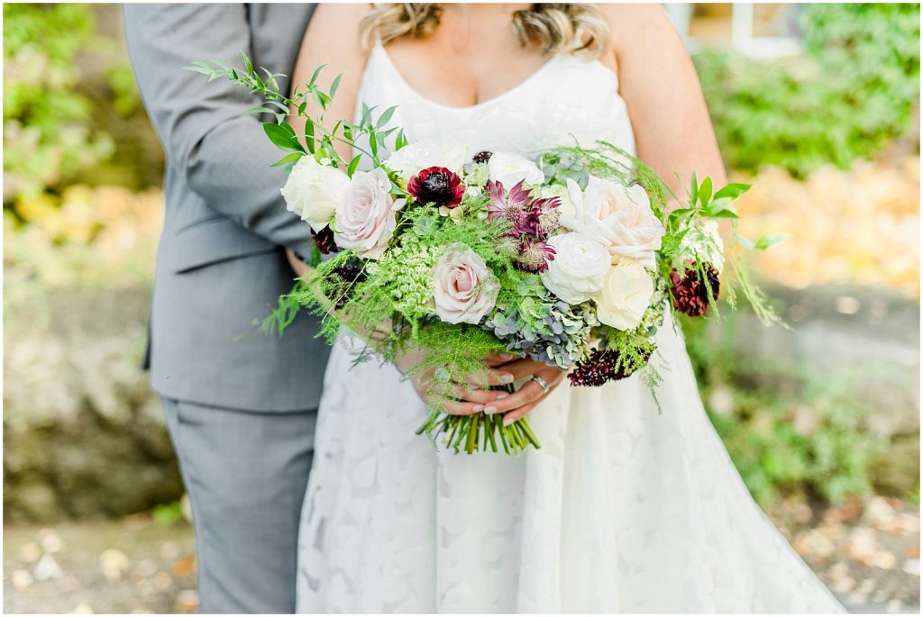 A Sunny Autumn Ancaster Mill Wedding Bride & Groom