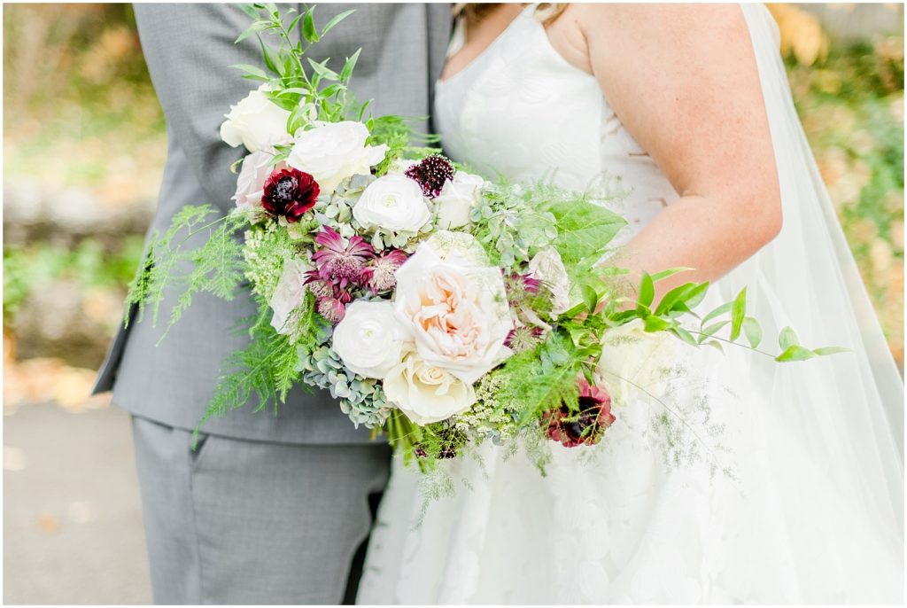 A Sunny Autumn Ancaster Mill Wedding Bride & Groom