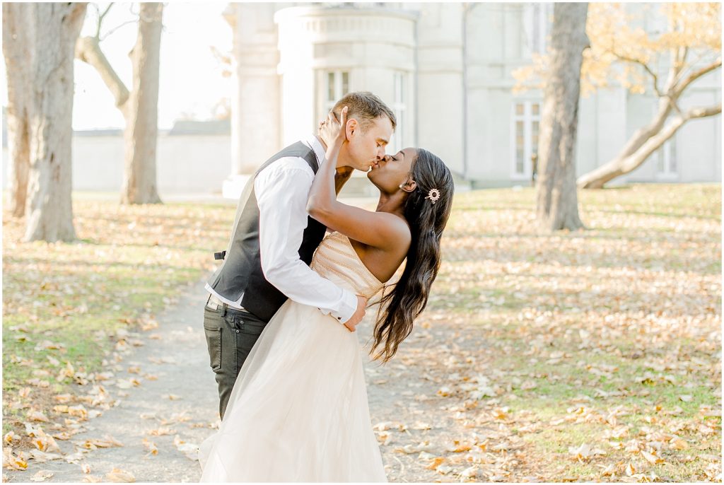 Hamilton engagement session biracial couple fairytale