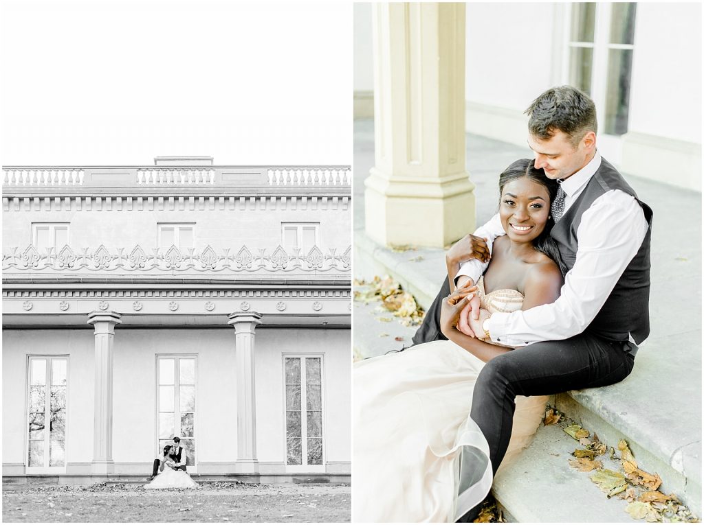 Hamilton engagement session biracial couple fairytale