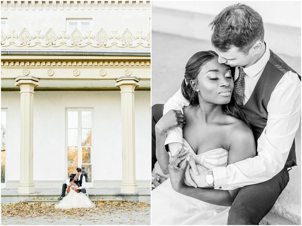 Hamilton engagement session biracial couple fairytale