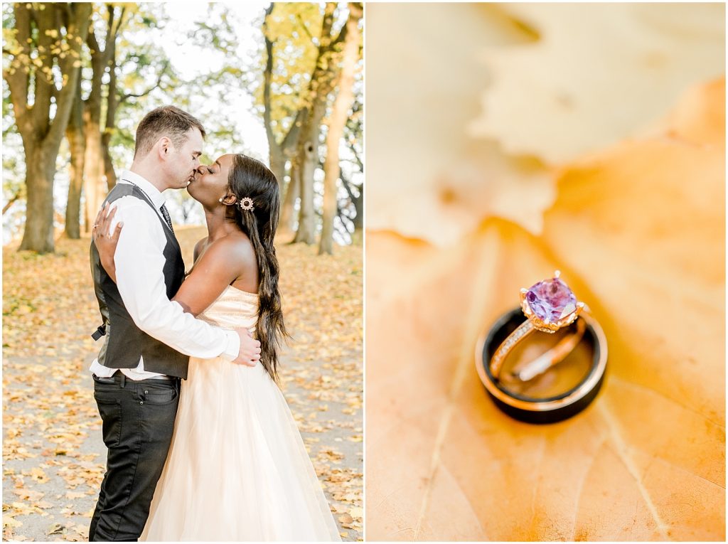 Hamilton engagement session biracial couple fairytale