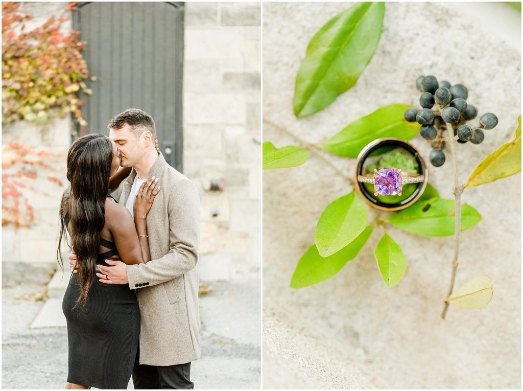 Hamilton engagement session biracial couple modern guitar music