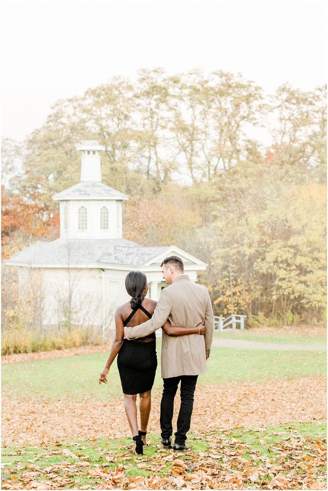 Hamilton engagement session biracial couple modern