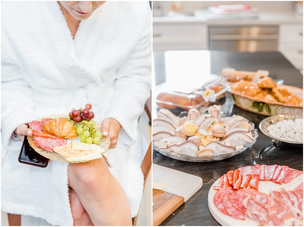 Burnaby Vancouver Wedding Bride eating Charcuterie