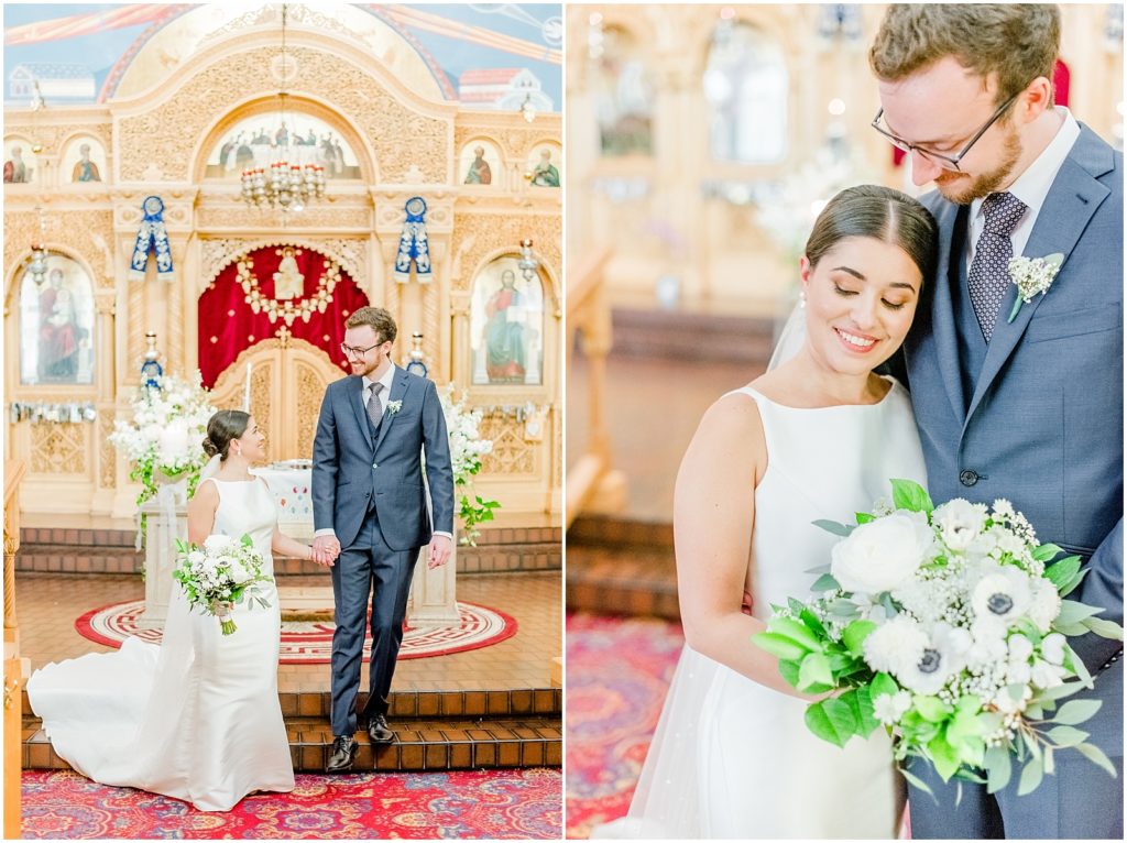 Burnaby Vancouver Wedding Husband and wife portraits in church