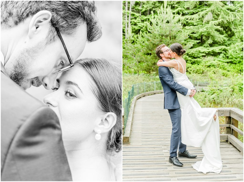 Burnaby Vancouver Wedding Bride and Groom at Camosun Bog