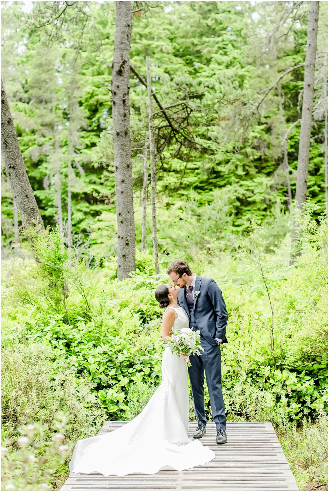 Burnaby Vancouver Wedding Bride and Groom at Camosun Bog