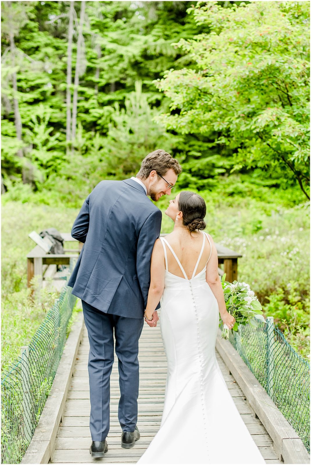 Burnaby Vancouver Wedding Bride and Groom at Camosun Bog