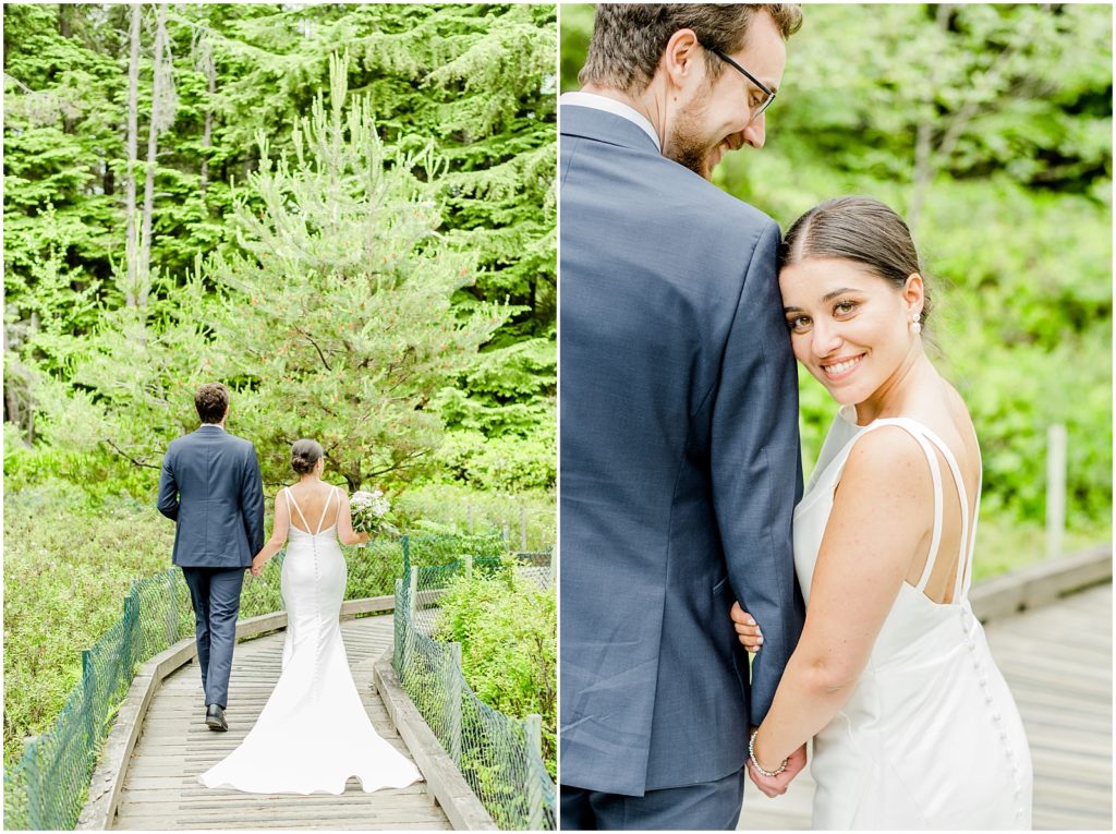 Burnaby Vancouver Wedding Bride and Groom at Camosun Bog