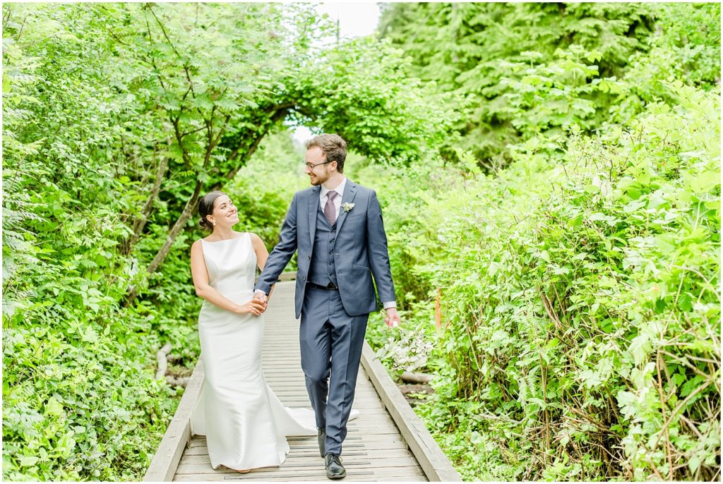 Burnaby Vancouver Wedding Bride and Groom at Camosun Bog