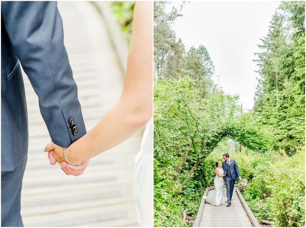 Burnaby Vancouver Wedding Bride and Groom at Camosun Bog