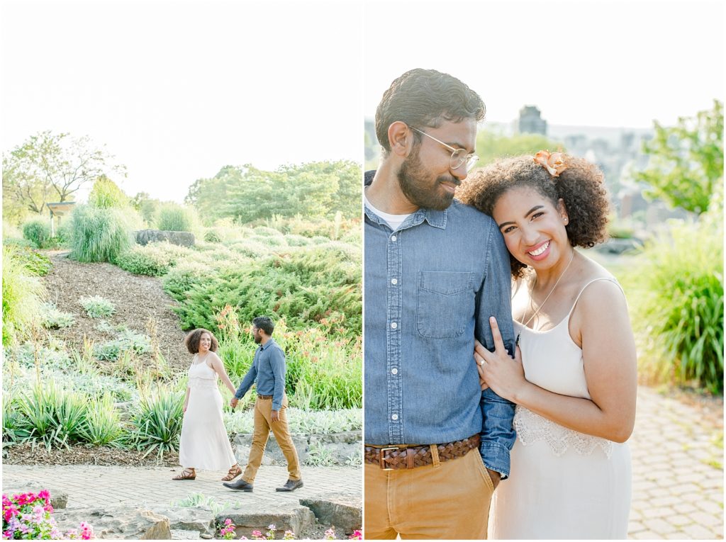 Sam Lawrence Park Hamilton Engagement Session couple walking on the path