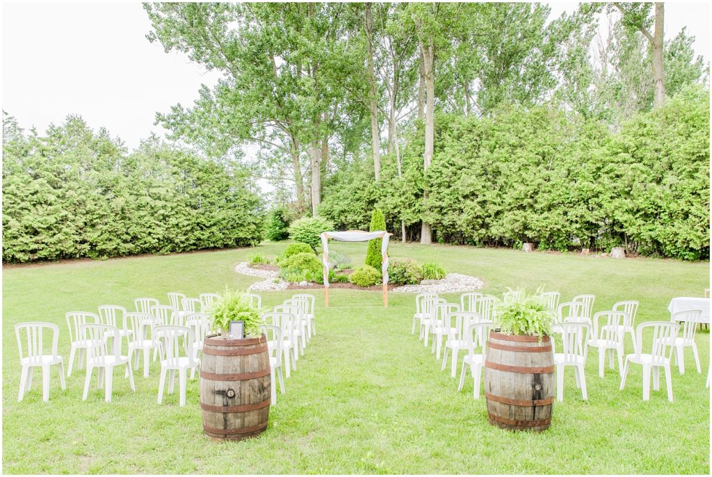 Princeton backyard wedding ceremony details