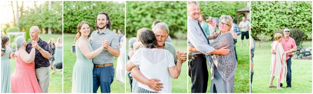 Princeton backyard wedding guests join the dance floor