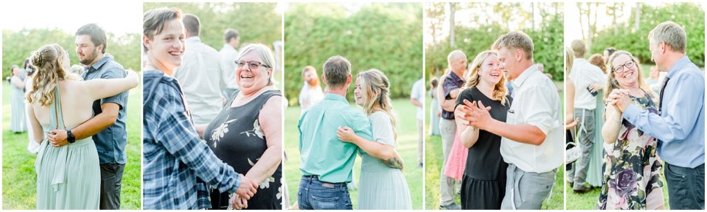 Princeton backyard wedding guests join the dance floor